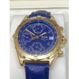 18ct GOLD BREITLING CHRONOGRAPH WATCH WITH BOX