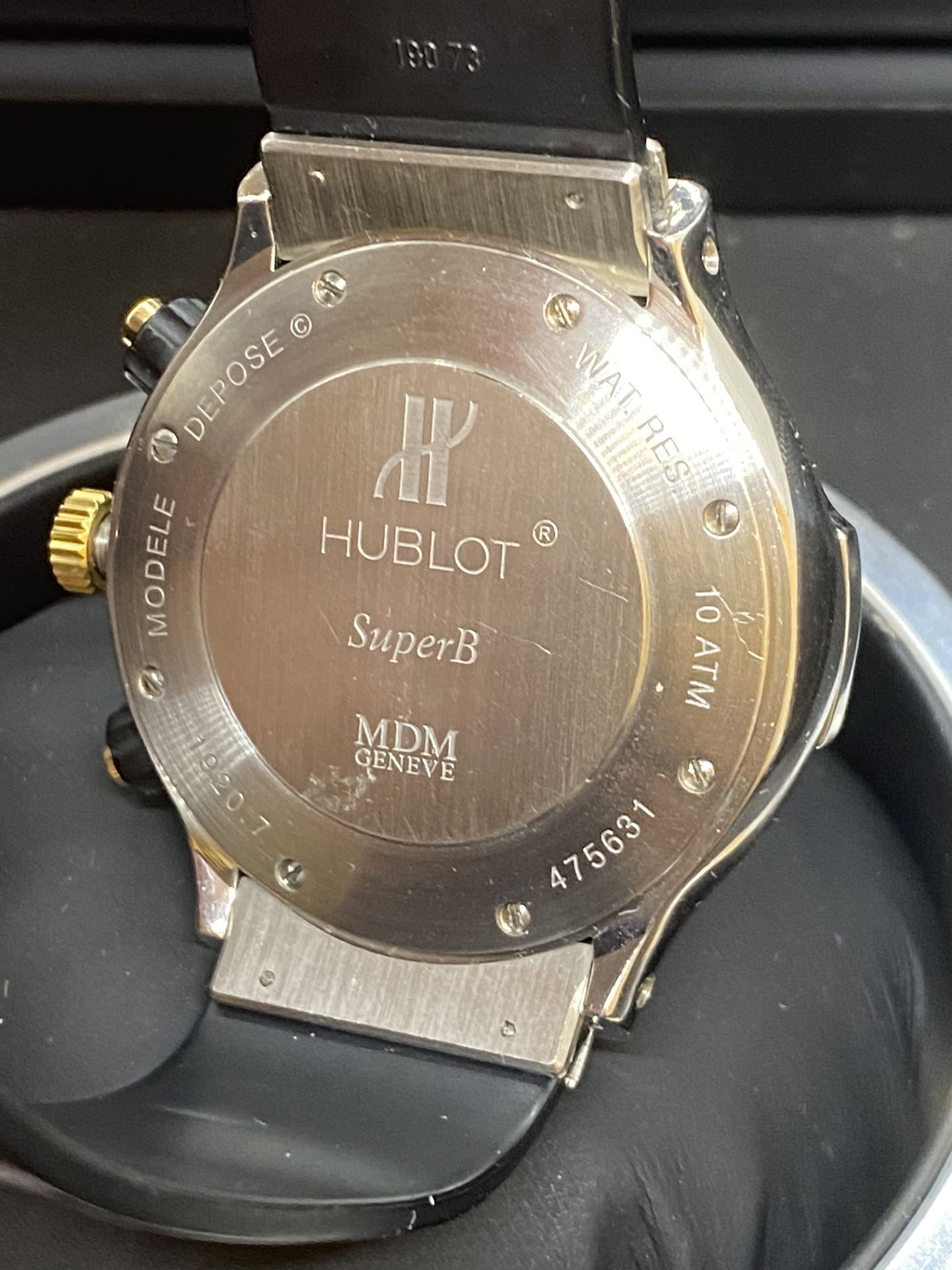 42mm HUBLOT SUPER B CHRONOGRAPH STAINLESS STEEL/18K ROSE GOLD 1920.7 WITH BOX & AUTHENTICITY CARD - Image 15 of 16