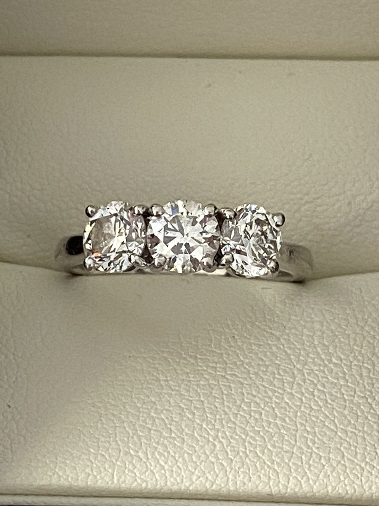 2.00ct 3 x STONE DIAMOND RING SET IN PLATINUM 950