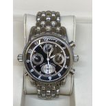 MAURICE LACROIX STAINLESS STEEL CHRONOGRAPH WATCH
