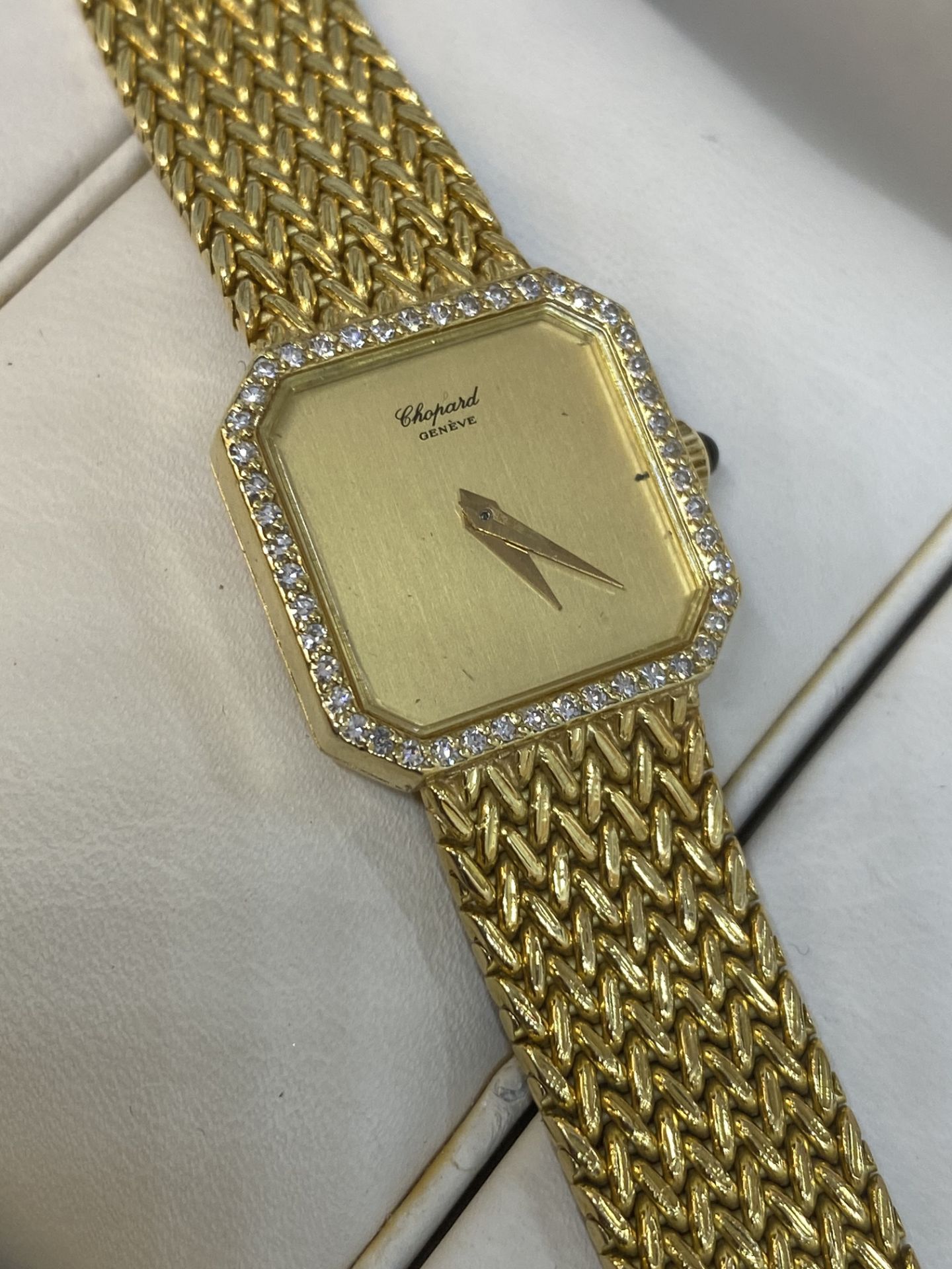 18ct GOLD CHOPARD DIAMOND SET WATCH 54 GRAMS - Image 2 of 8