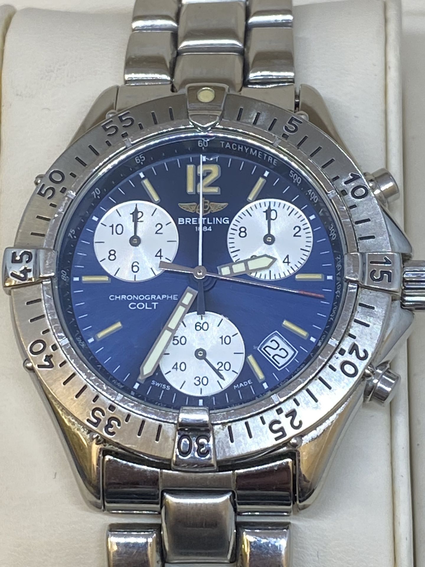 BREITLING CHRONOGRAPH STAINLESS STEEL WATCH - Image 2 of 13