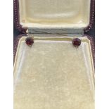 Fine 9ct Gold Garnet Earrings