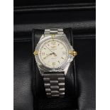 VINTAGE STEEL & GOLD BREITLING WATCH