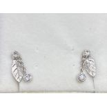Fine 18ct White Gold Diamond set Earrings
