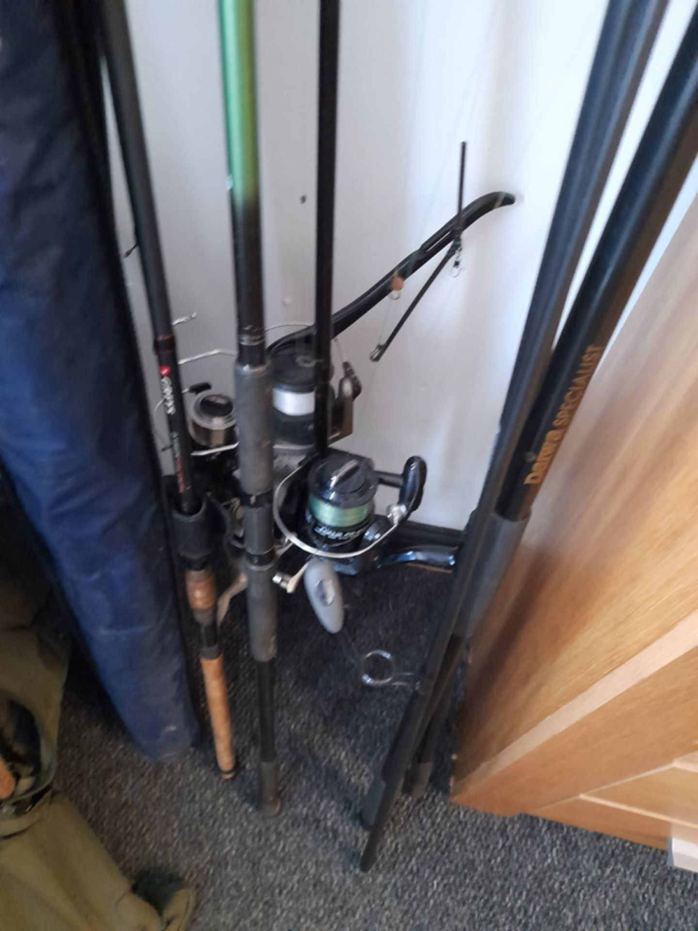 FISHING RODS WITH REELS & 2 X TENTS - Image 5 of 6