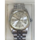 ROLEX DATEJUST STAINLESS STEEL WATCH