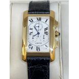 18ct GOLD CARTIER CHRONO WATCH