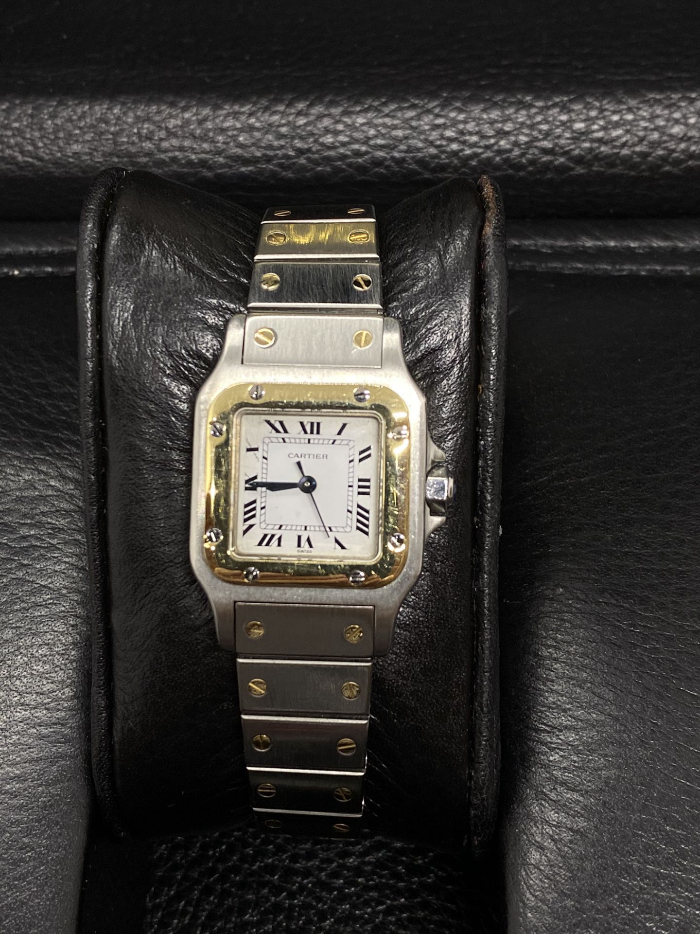 STEEL & 18ct GOLD CARTIER SANTOS LADIES WATCH - Image 4 of 5