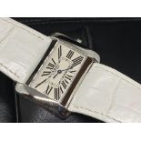 CARTIER TANK DIVAN STAINLESS STEEL WATCH - MODEL 2600