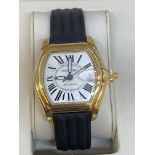 18ct GOLD CARTIER ROADSTER AUTOMATIC WATCH