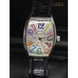 FRANCK MULLER GENEVE COLOR DREAMS STAINLESS STEEL WATCH