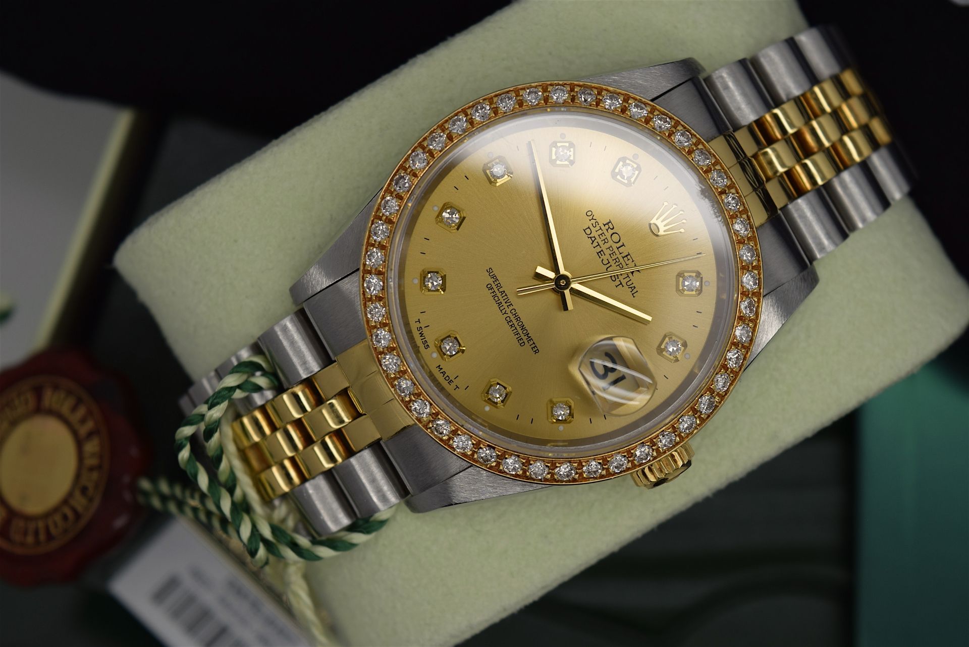 Rolex *Diamond* Datejust 36' 18ct Yellow Gold & Steel 'Jubilee' Model (£16,500 Prestige Valuation) - Image 3 of 20