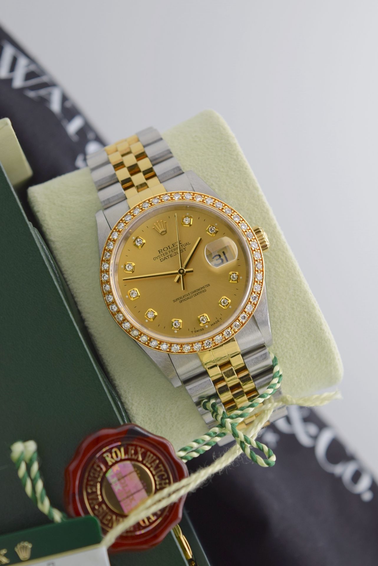 Rolex *Diamond* Datejust 36' 18ct Yellow Gold & Steel 'Jubilee' Model (£16,500 Prestige Valuation) - Image 6 of 20