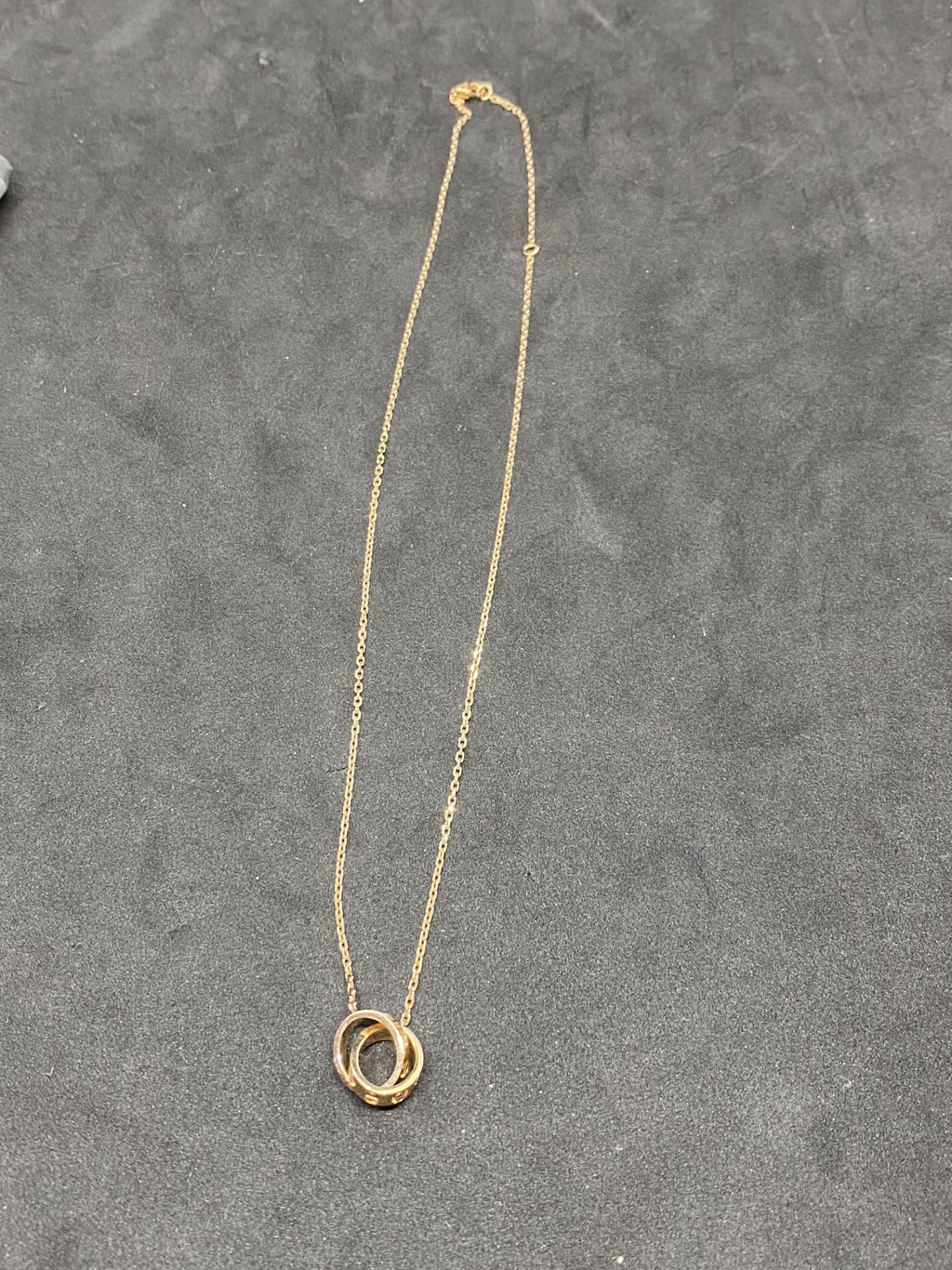 18ct ROSE GOLD NECKLACE MARKED CARTIER - Image 4 of 5