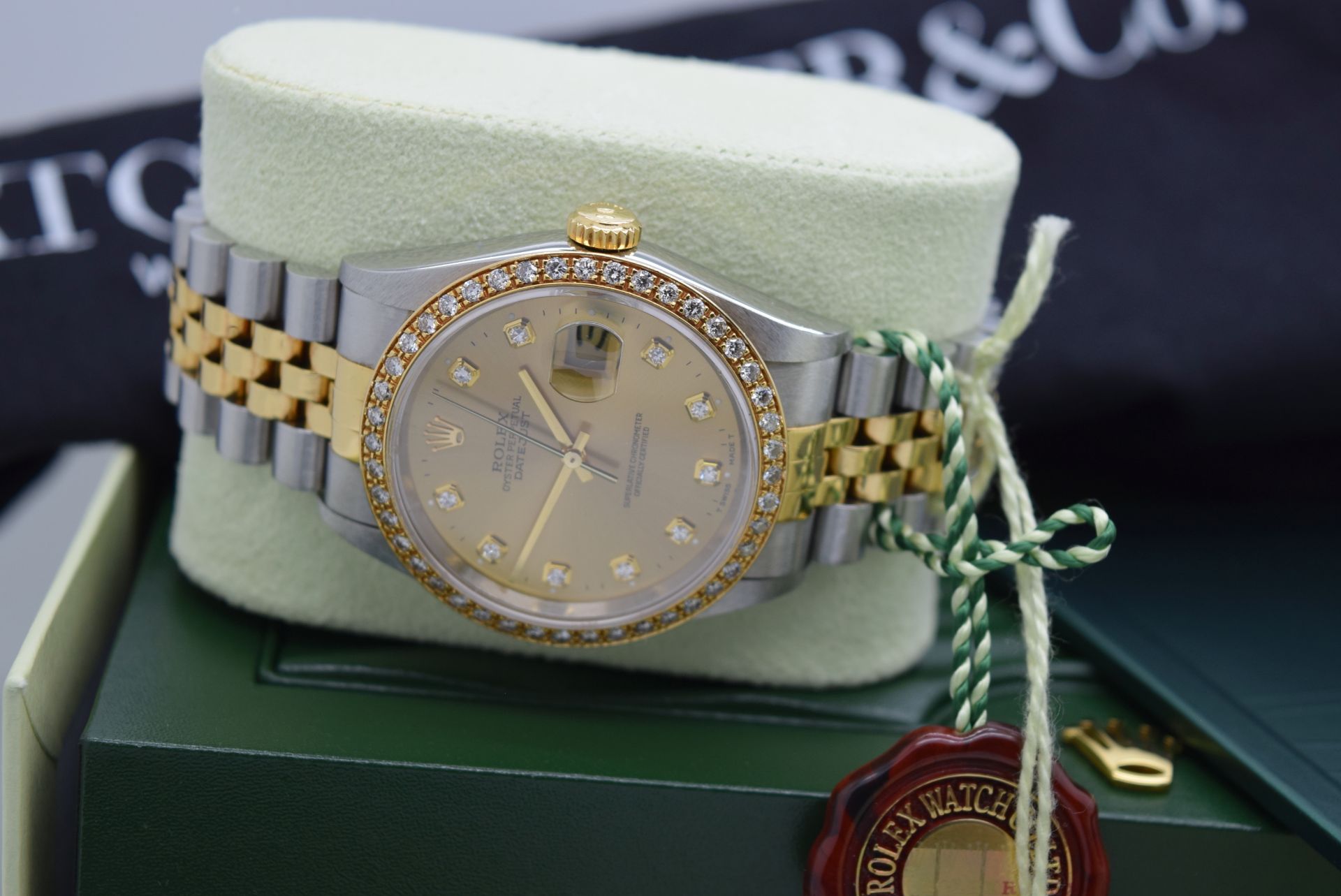 Rolex *Diamond* Datejust 36' 18ct Yellow Gold & Steel 'Jubilee' Model (£16,500 Prestige Valuation) - Image 8 of 20