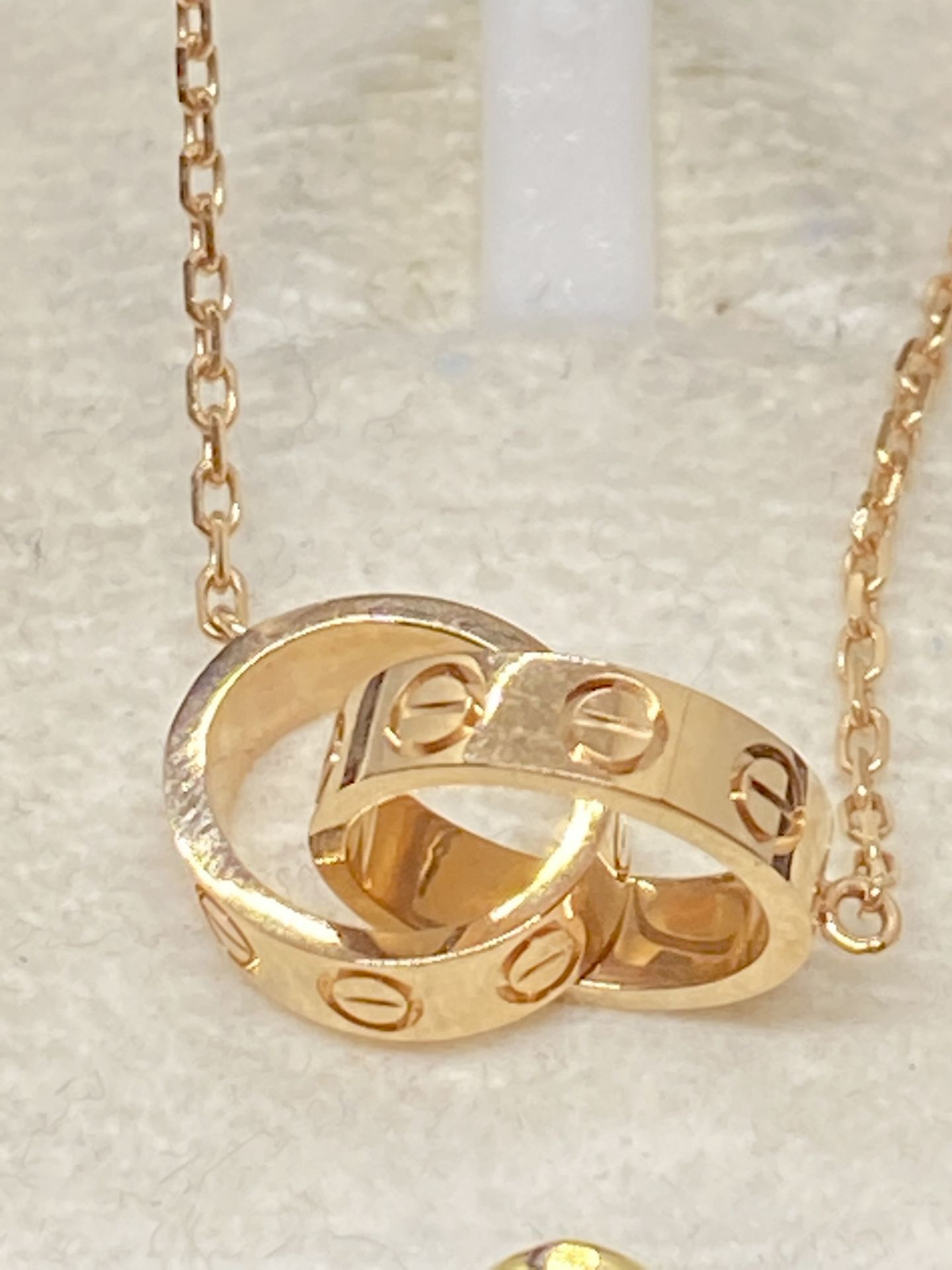 18ct ROSE GOLD NECKLACE MARKED CARTIER - Image 2 of 5