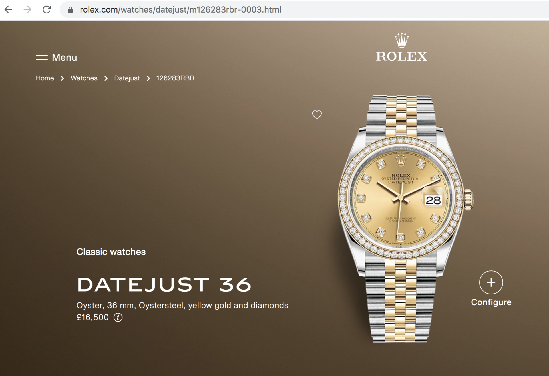 Rolex *Diamond* Datejust 36' 18ct Yellow Gold & Steel 'Jubilee' Model (£16,500 Prestige Valuation) - Image 20 of 20