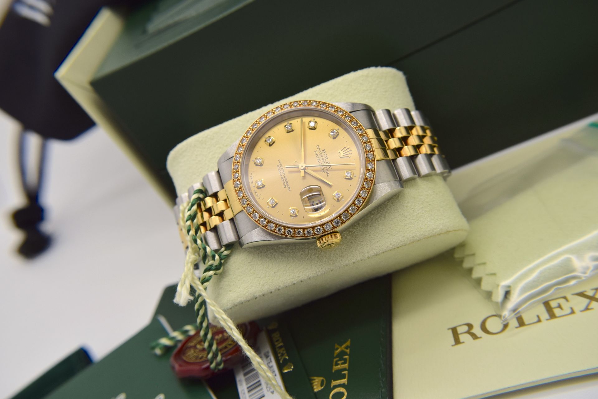 Rolex *Diamond* Datejust 36' 18ct Yellow Gold & Steel 'Jubilee' Model (£16,500 Prestige Valuation) - Image 7 of 20