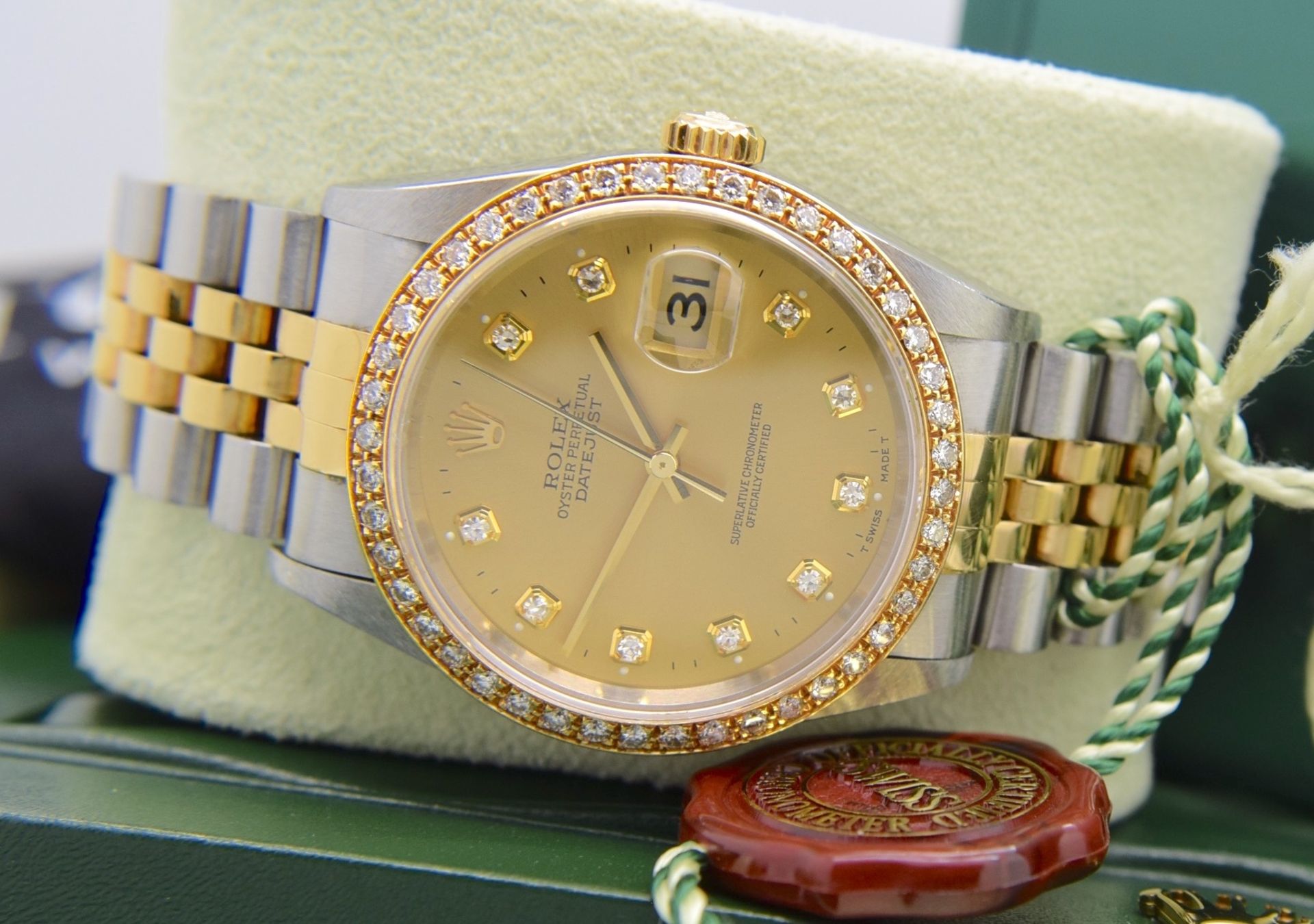 Rolex *Diamond* Datejust 36' 18ct Yellow Gold & Steel 'Jubilee' Model (£16,500 Prestige Valuation)