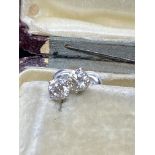 0.82ct DIAMOND SOLITAIRE EARRINGS SET IN 14ct WHITE GOLD