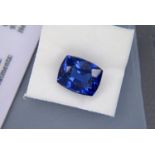 BLUE STONE WITH CARD MARKED SAPPHIRE