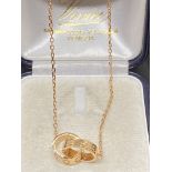 18ct ROSE GOLD NECKLACE MARKED CARTIER