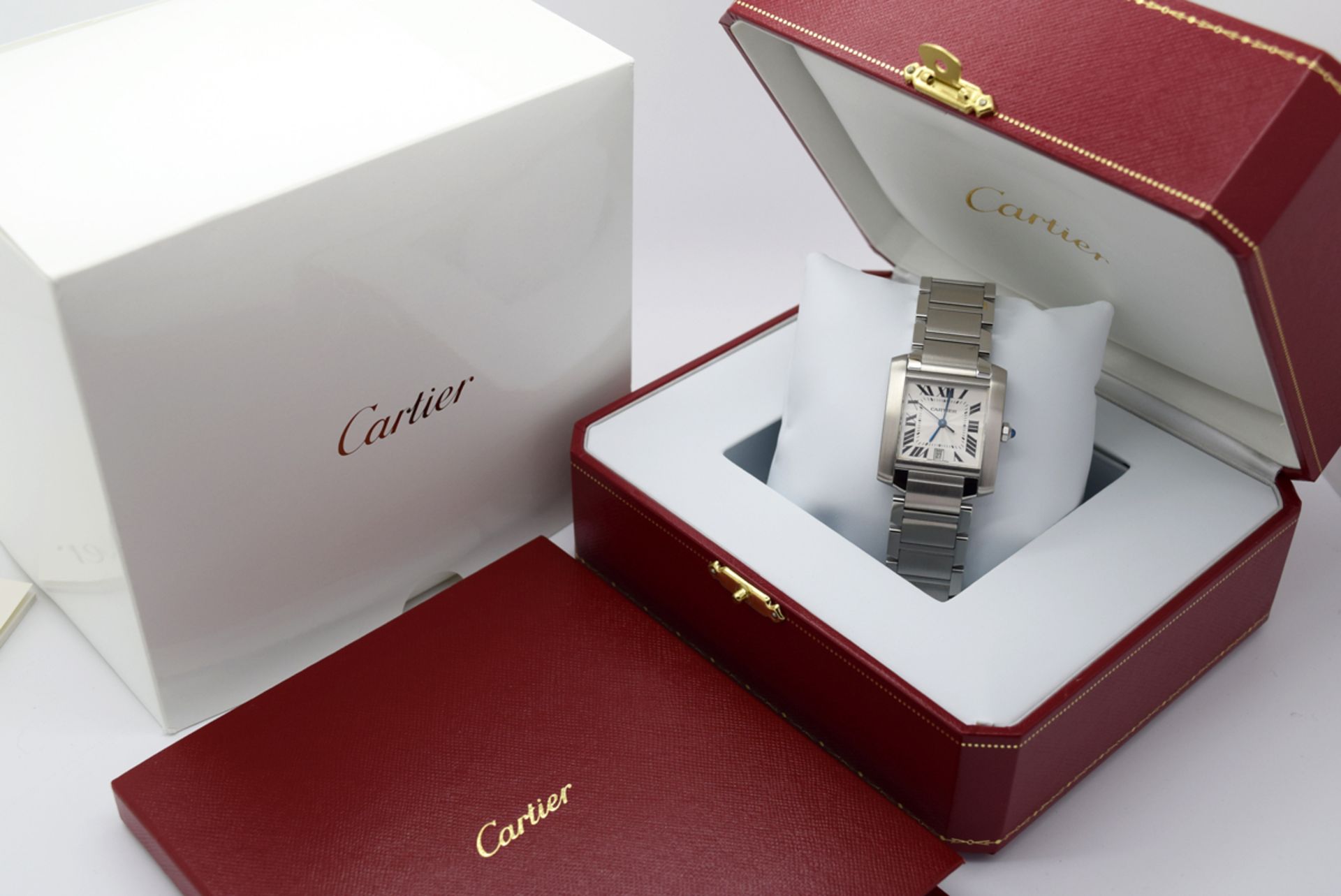 Cartier Tank (Mens Model) - 2302 / W51002Q3 - Stainless Steel - Roman Numeral Dial - Image 6 of 12