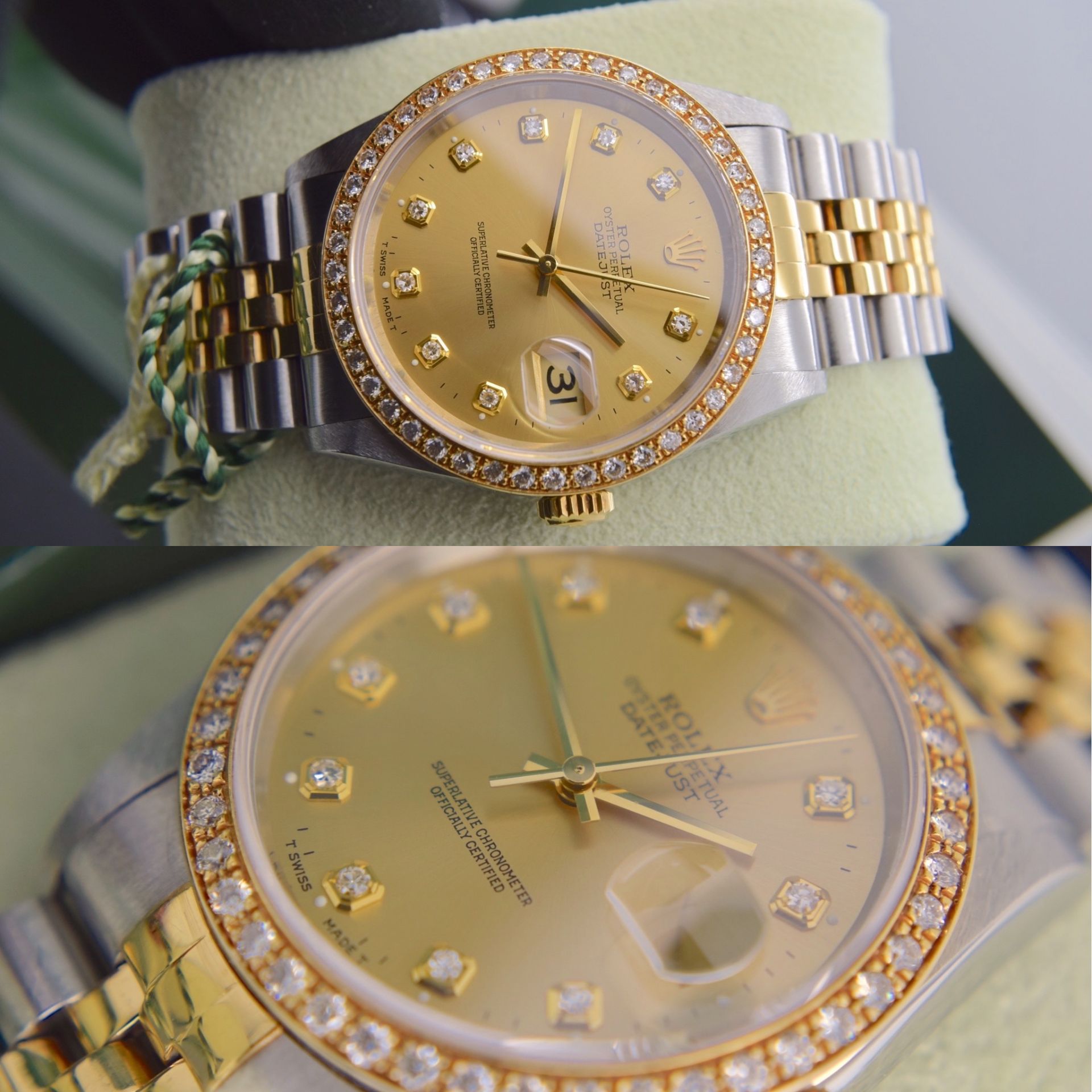 Rolex *Diamond* Datejust 36' 18ct Yellow Gold & Steel 'Jubilee' Model (£16,500 Prestige Valuation) - Image 15 of 21