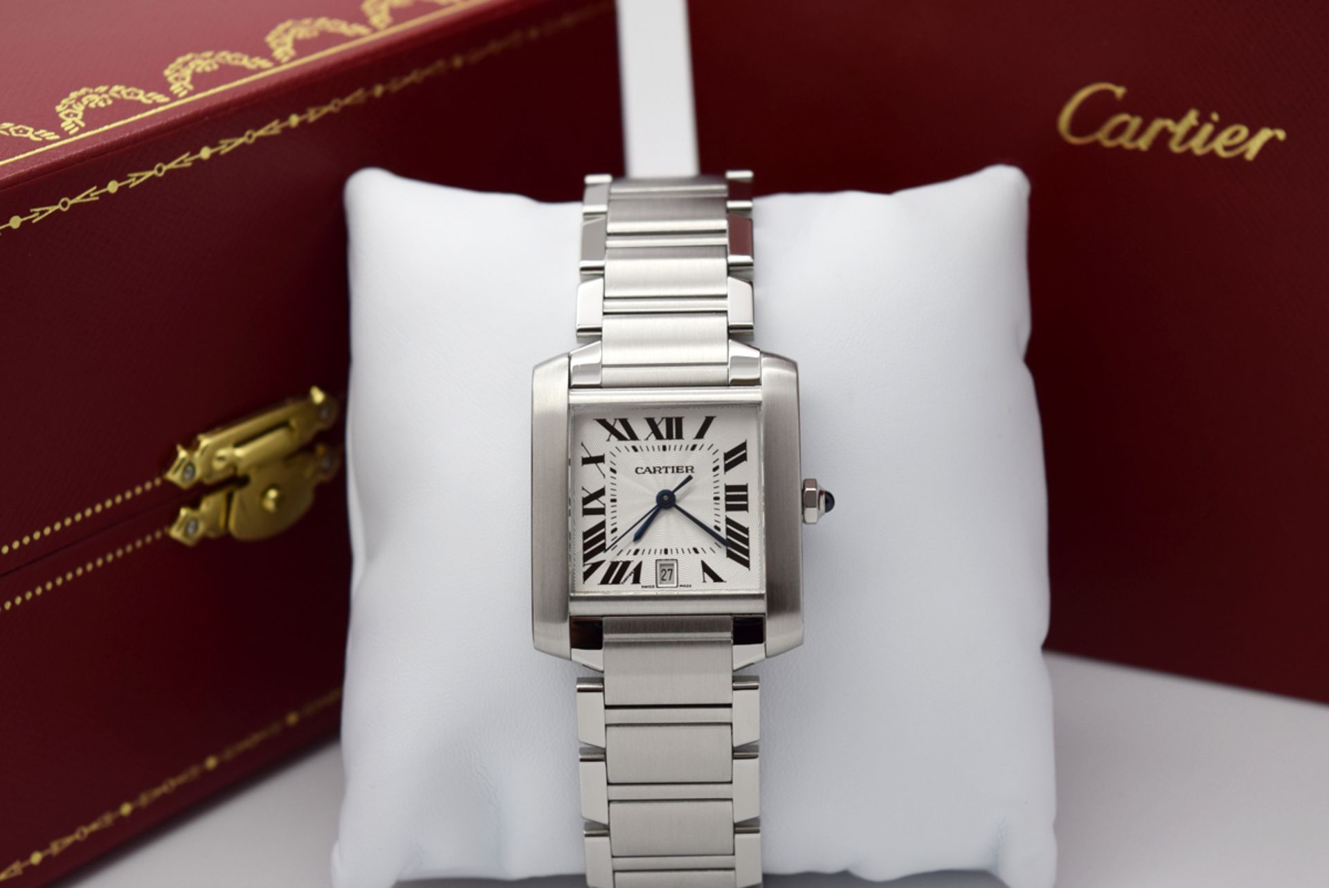 Cartier Tank (Mens Model) - 2302 / W51002Q3 - Stainless Steel - Roman Numeral Dial - Image 12 of 12