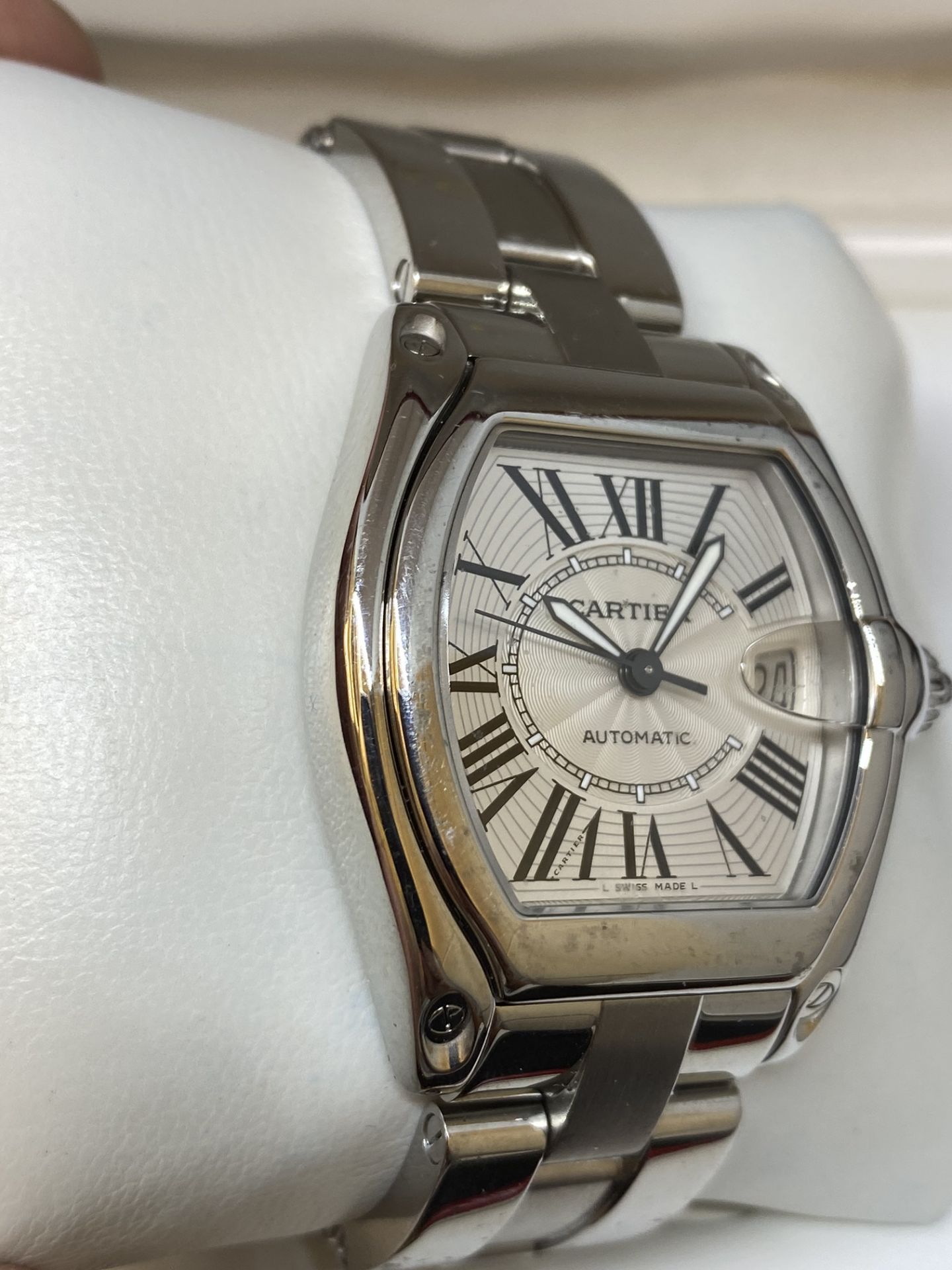 STAINLESS STEEL CARTIER ROADSTER AUTOMATIC WATCH WITH BOX - Image 6 of 11