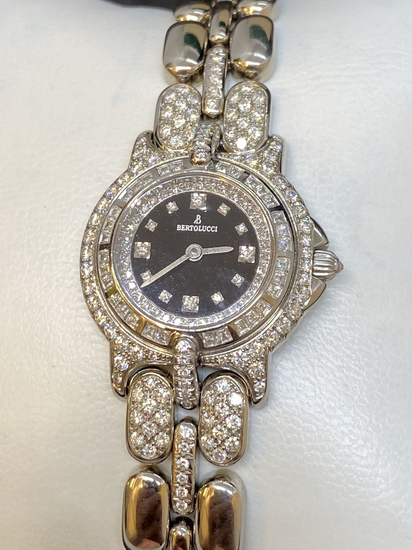 DIAMOND SET BERTOLUCCI 18k GOLD WATCH - 79 GRAMS