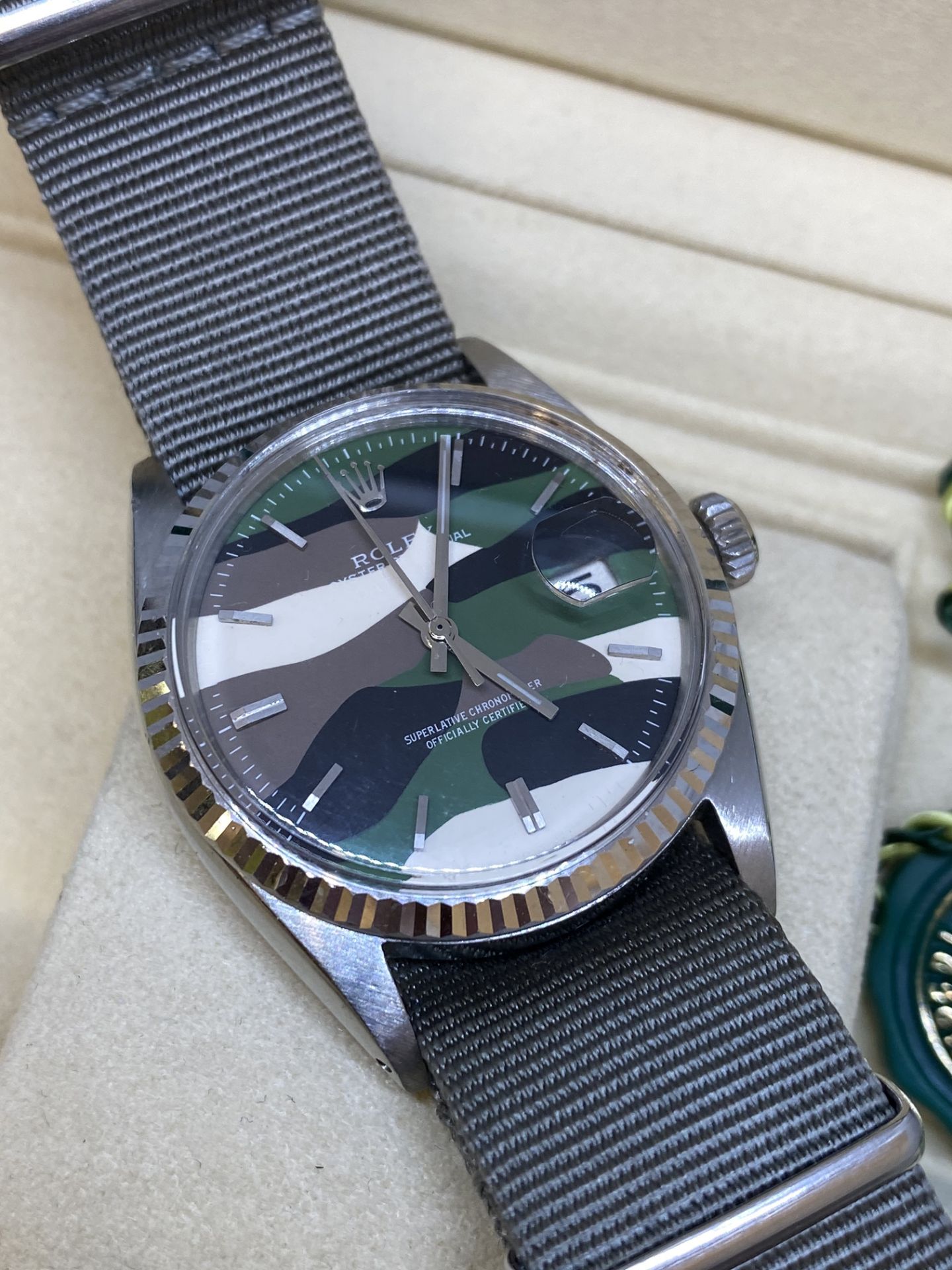 Rolex Stainless Steel with Gold Bezel - Camouflage Dial - Image 3 of 14