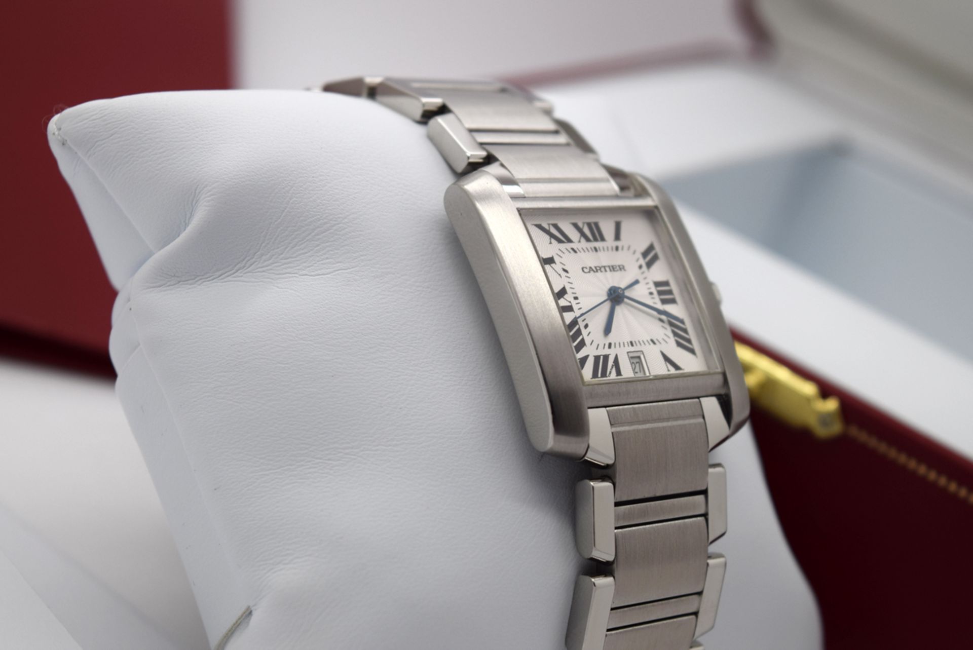 Cartier Tank (Mens Model) - 2302 / W51002Q3 - Stainless Steel - Roman Numeral Dial - Image 9 of 12