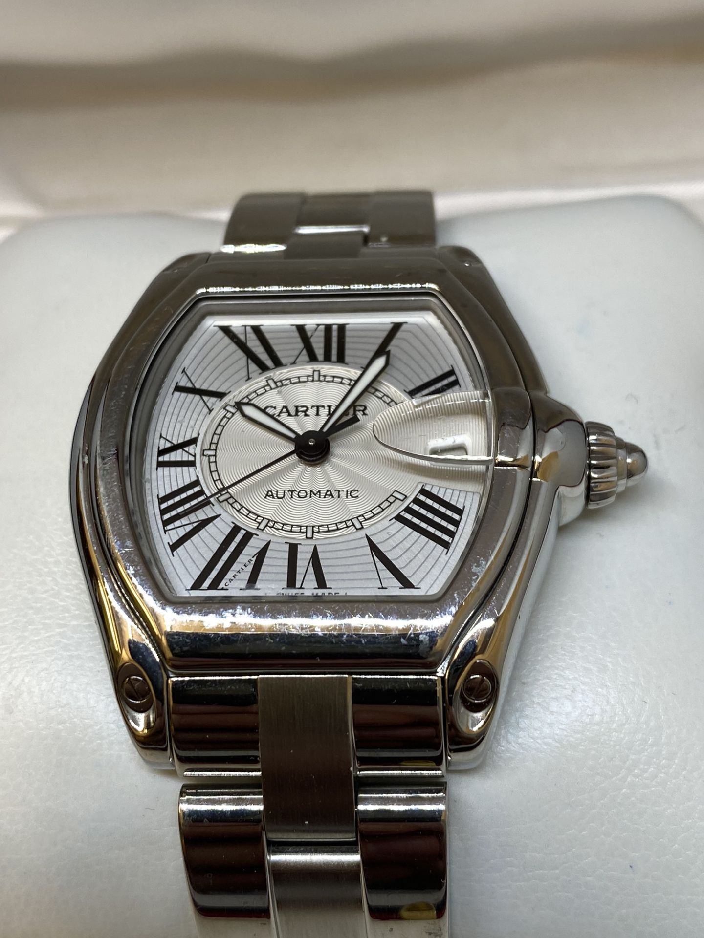 STAINLESS STEEL CARTIER ROADSTER AUTOMATIC WATCH WITH BOX - Image 3 of 11