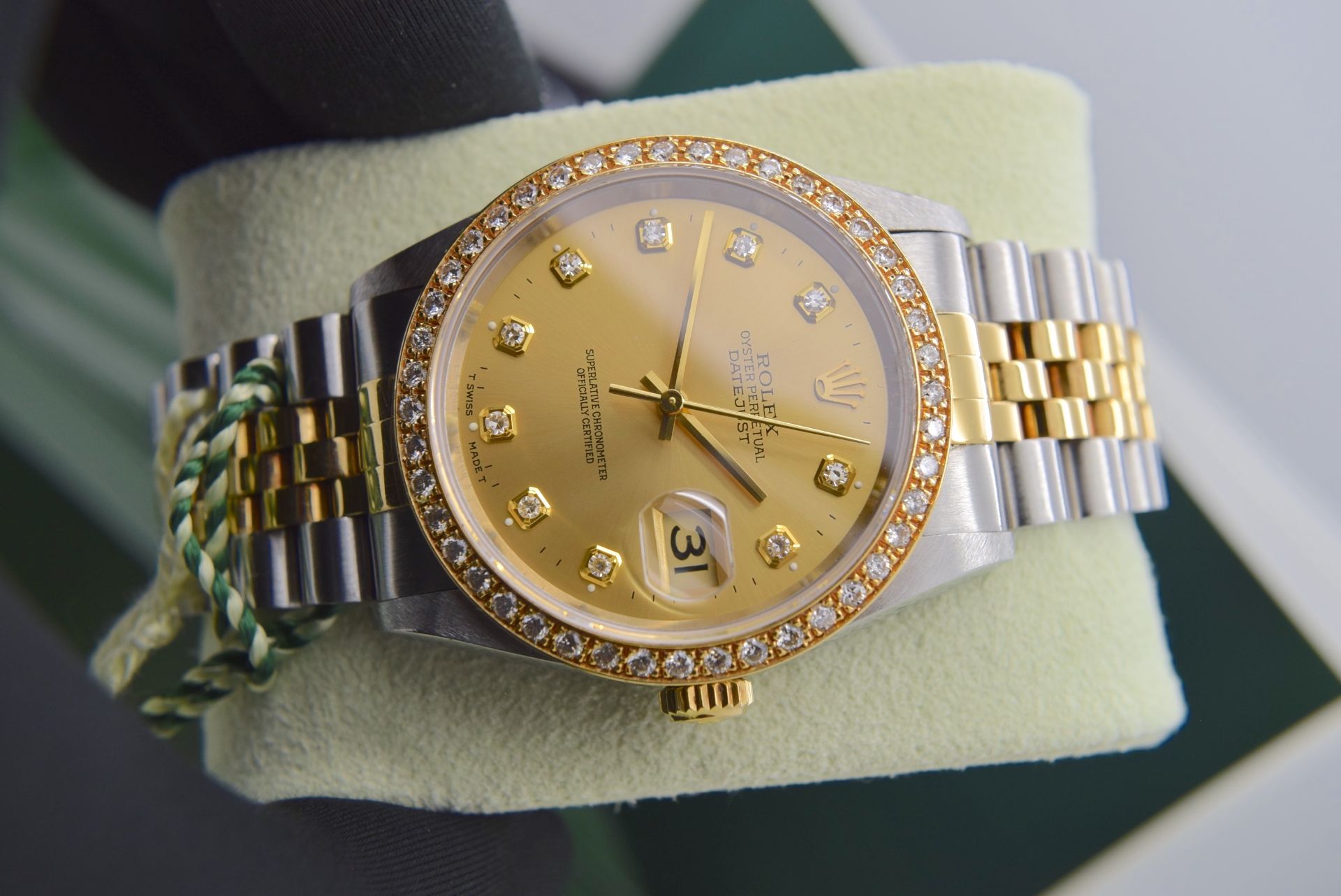 Rolex *Diamond* Datejust 36' 18ct Yellow Gold & Steel 'Jubilee' Model (£16,500 Prestige Valuation)