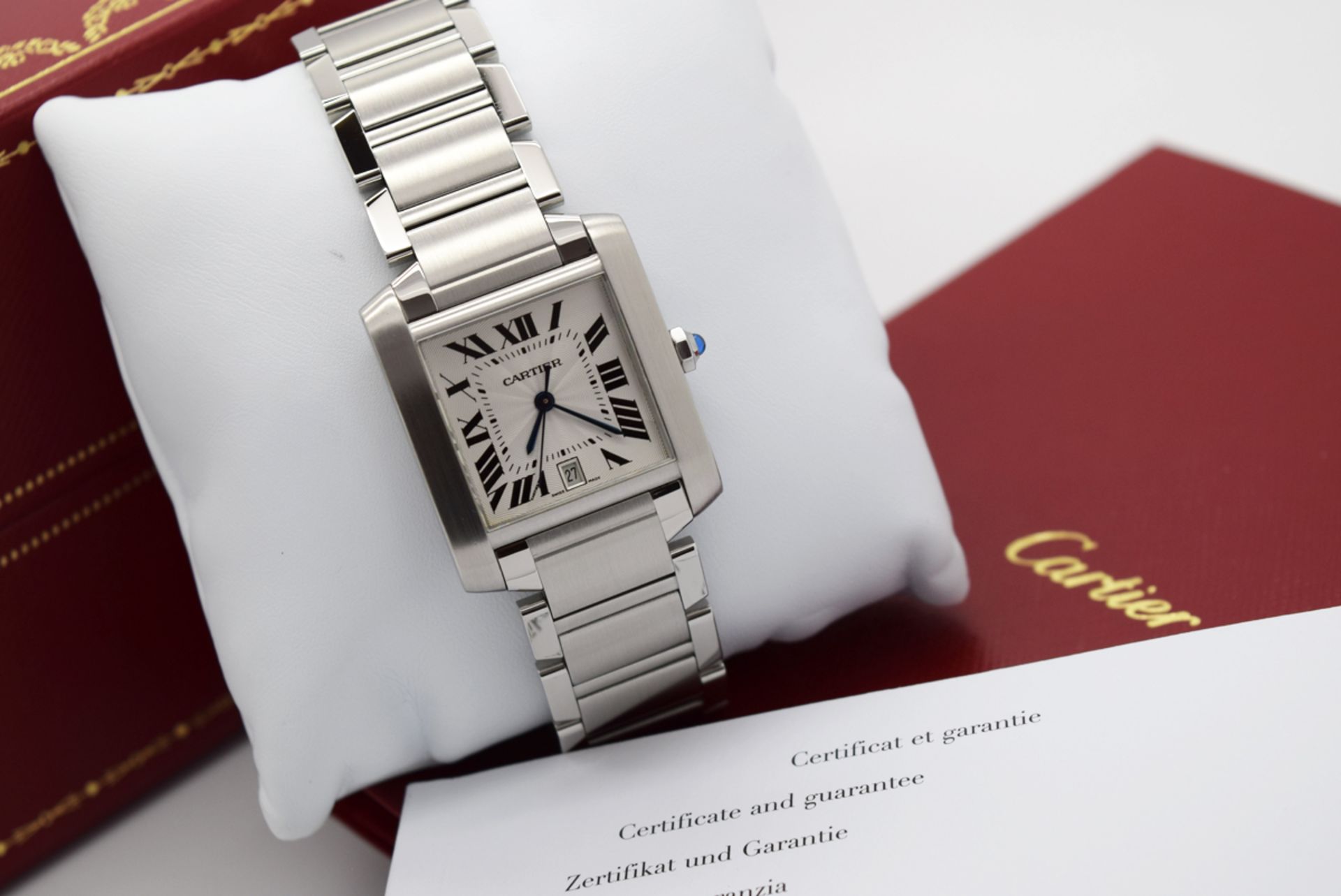 Cartier Tank (Mens Model) - 2302 / W51002Q3 - Stainless Steel - Roman Numeral Dial - Image 3 of 12