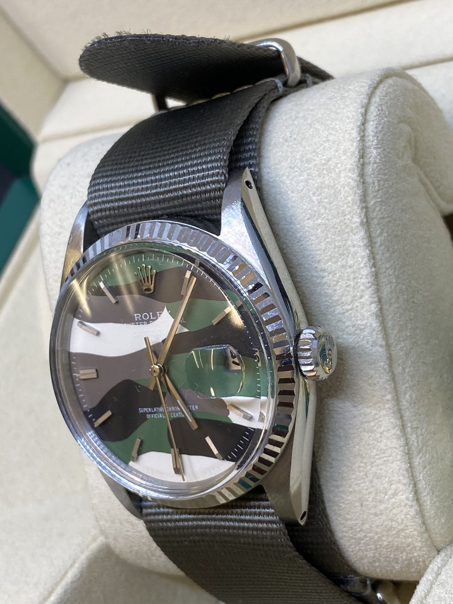 Rolex Stainless Steel with Gold Bezel - Camouflage Dial - Image 13 of 14