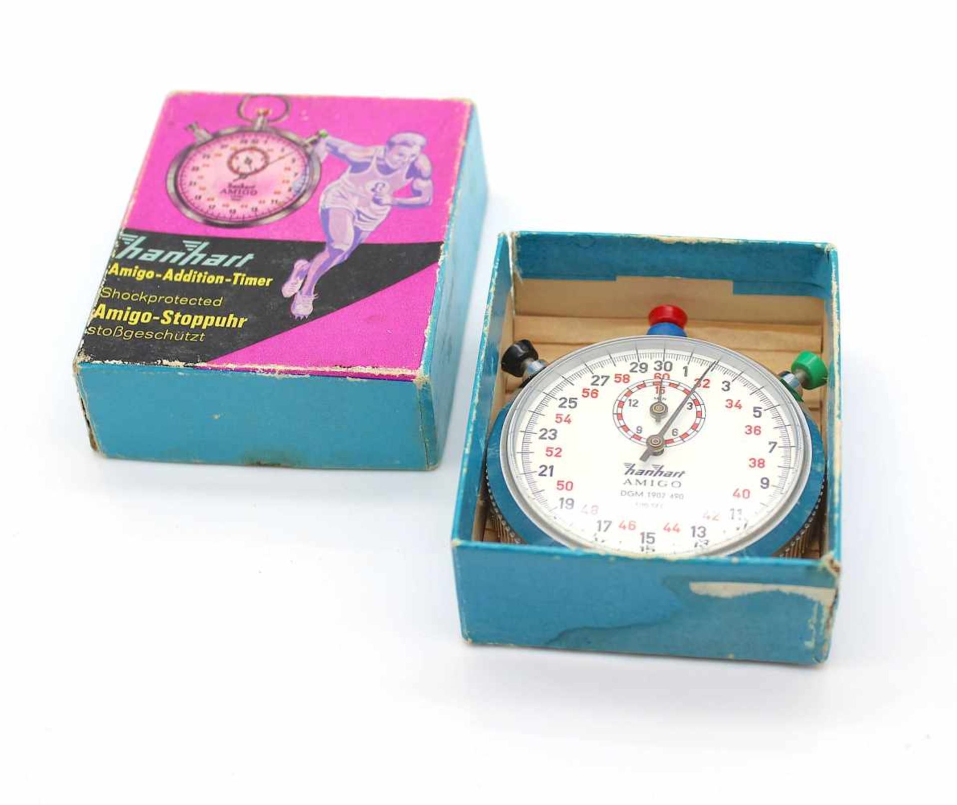 Hanhart Amigo stopwatch in original box. The clock is runnable.Hanhart Amigo-Stoppuhr im - Bild 3 aus 3