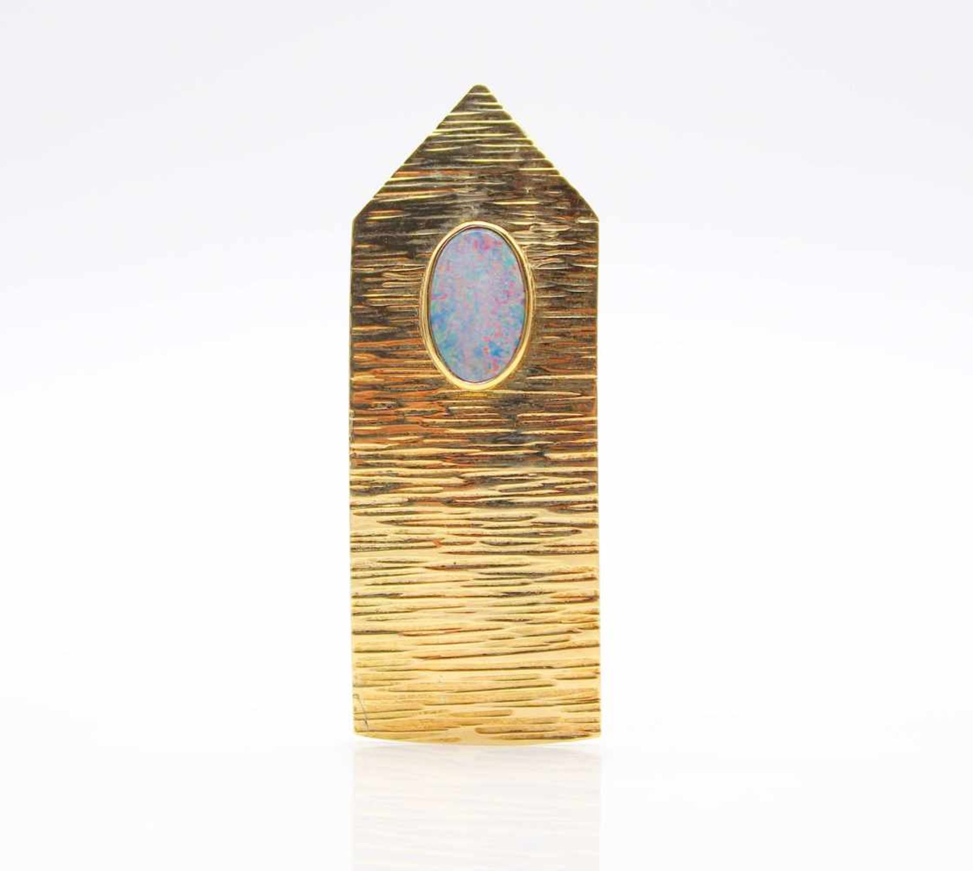 Hairgrip made of 585 gold with a precious opal. Weight 10,4 g, dimensions 54,8 x 20,6 mmHaarklemme - Bild 2 aus 4