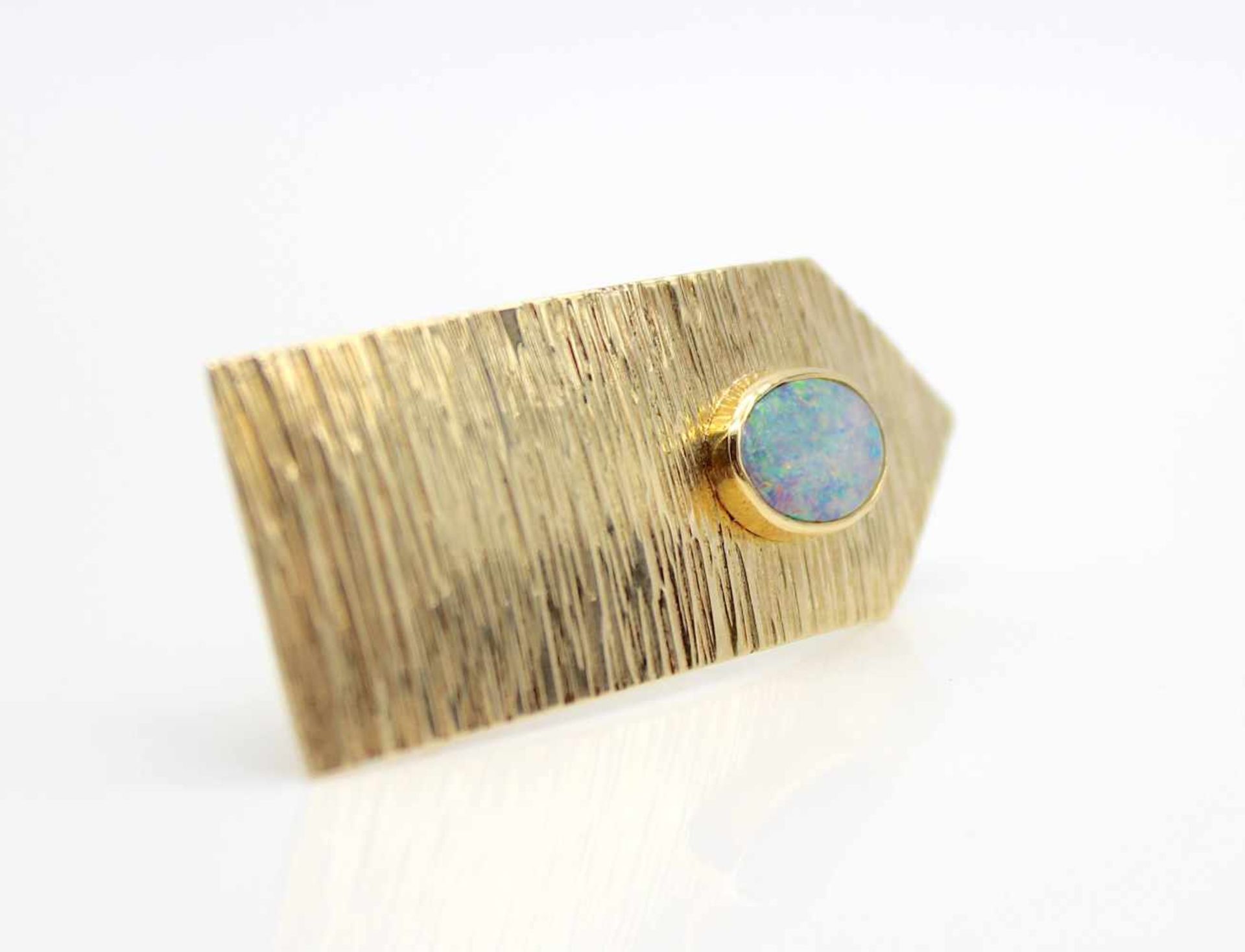 Hairgrip made of 585 gold with a precious opal. Weight 10,4 g, dimensions 54,8 x 20,6 mmHaarklemme - Bild 3 aus 4