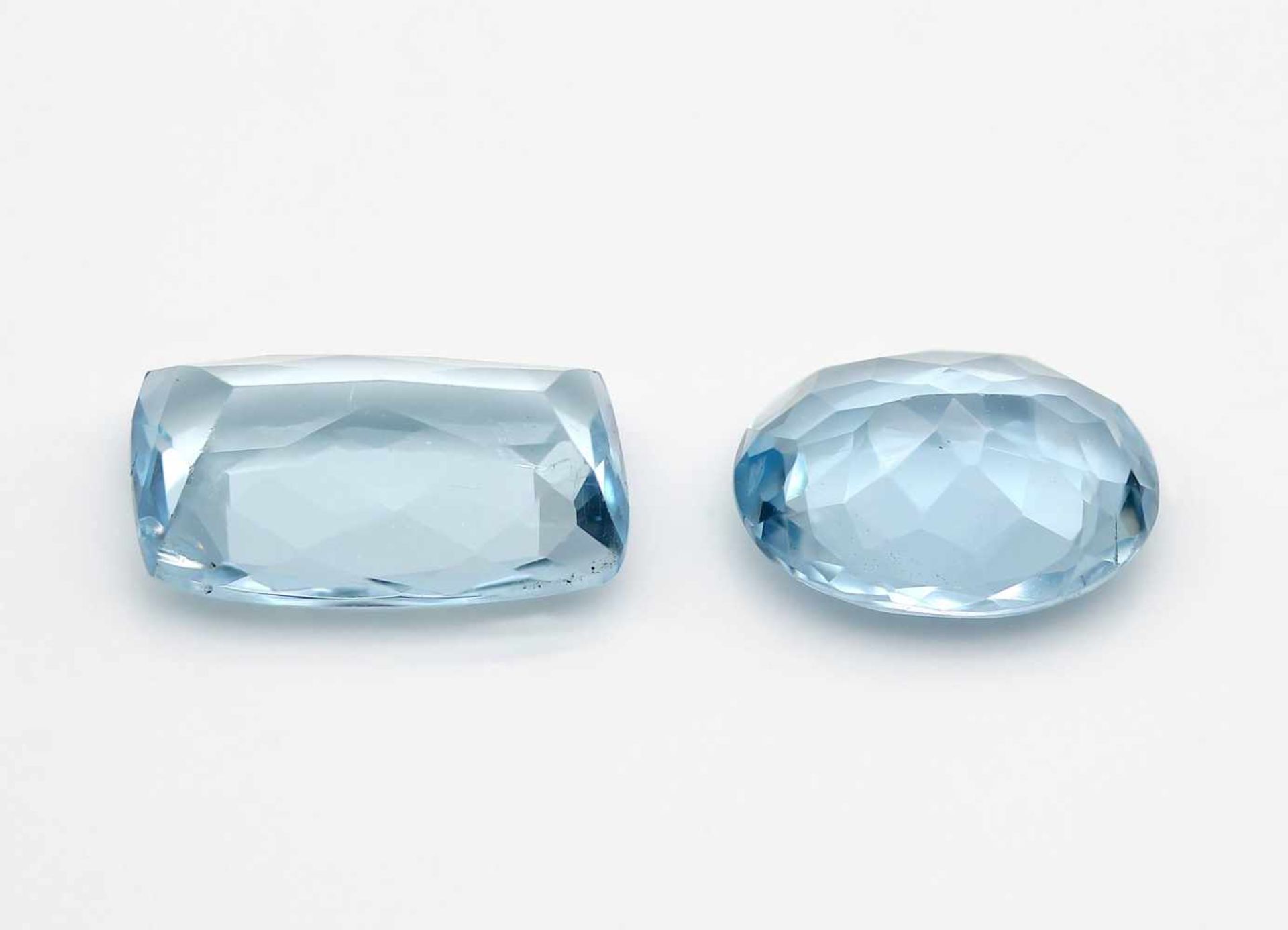 1 Aquamarin ca. 1,91 ct 1 Aquamarin ca. 1,44 ct 1 Aquamarin ca. 1.91 ct 1 Aquamarin ca. 1.44 ct - Bild 2 aus 2