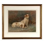 Rupert Arthur Dent RA (1853-1910) - Study of a Pair of Clumber Spaniels - signed lower left and