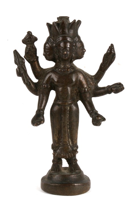 A Nepalese bronze figure of Yogambara, 14cms (5.5 ins).