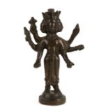 A Nepalese bronze figure of Yogambara, 14cms (5.5 ins).