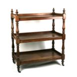 A Victorian mahogany three-tier buffet, 92cms (36ins) wide.