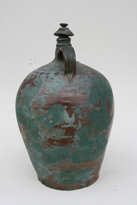 A large pottery two-handled jar, 43cms (17ins) high.Condition Report Stopper associated, a small - Image 2 of 8