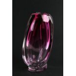 A Val St Lambert Art glass vase, 20cms (8ins) high.