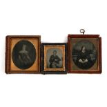 Three cased daguerreotype portraits (a/f).