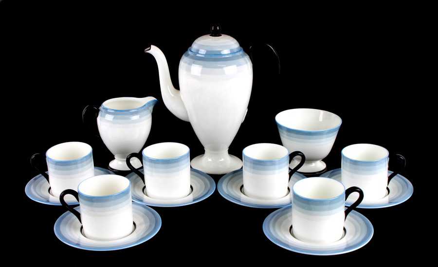 A Wedgwood Art Deco coffee set, pattern no. 5141.Condition Report All pieces very good condition